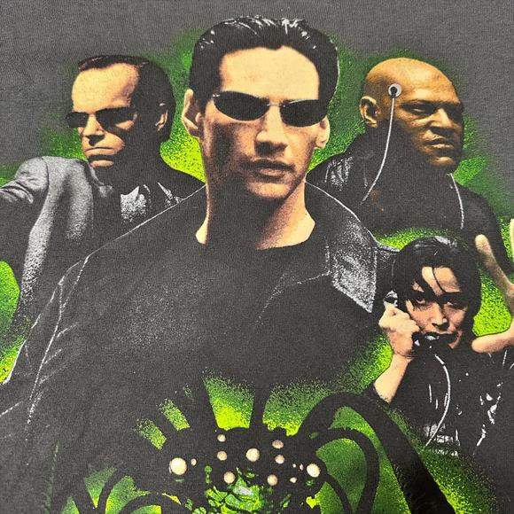 The Matrix Movie Poster Graphic T-Shirt Grey Mens M - Picture 4 of 6